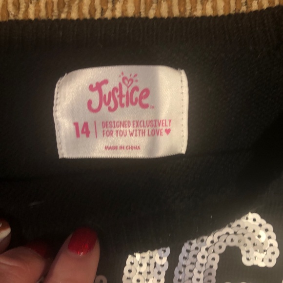 Girls justice size 14 Christmas/holiday sweater - Picture 3 of 3